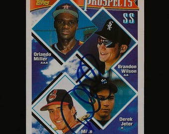 Derek Jeter firmó autógrafos Tarjeta de novato Topps de 1994 n.° 158 Yankees