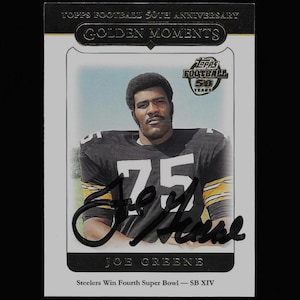Joe Greene autograph signed 2005 Topps card #329 Steelers Nice!