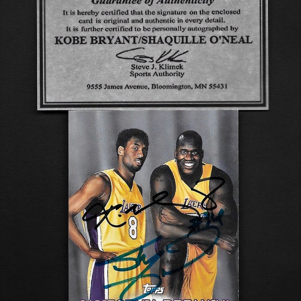 signed kobe bryant basketball card