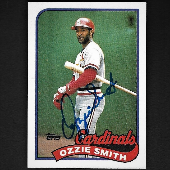 Ozzie Smith Autograph Signed 1989 Topps Card 230 Cardinals 