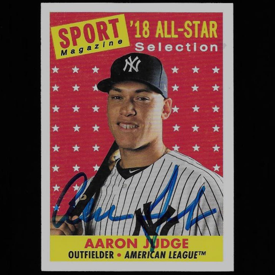 Aaron Judge Autograph Signed 2019 Topps Card #301 Yankees - Etsy