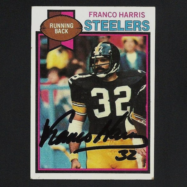 Franco Harris Autograph Signed 1979 Topps Card #300 Steelers Nice!