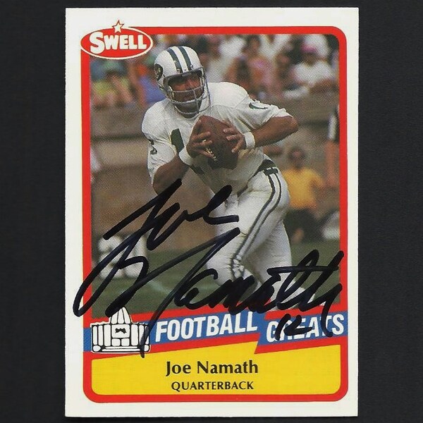 Joe Namath Autograph Signed 1989 Swell Card #129 Jets Nice!