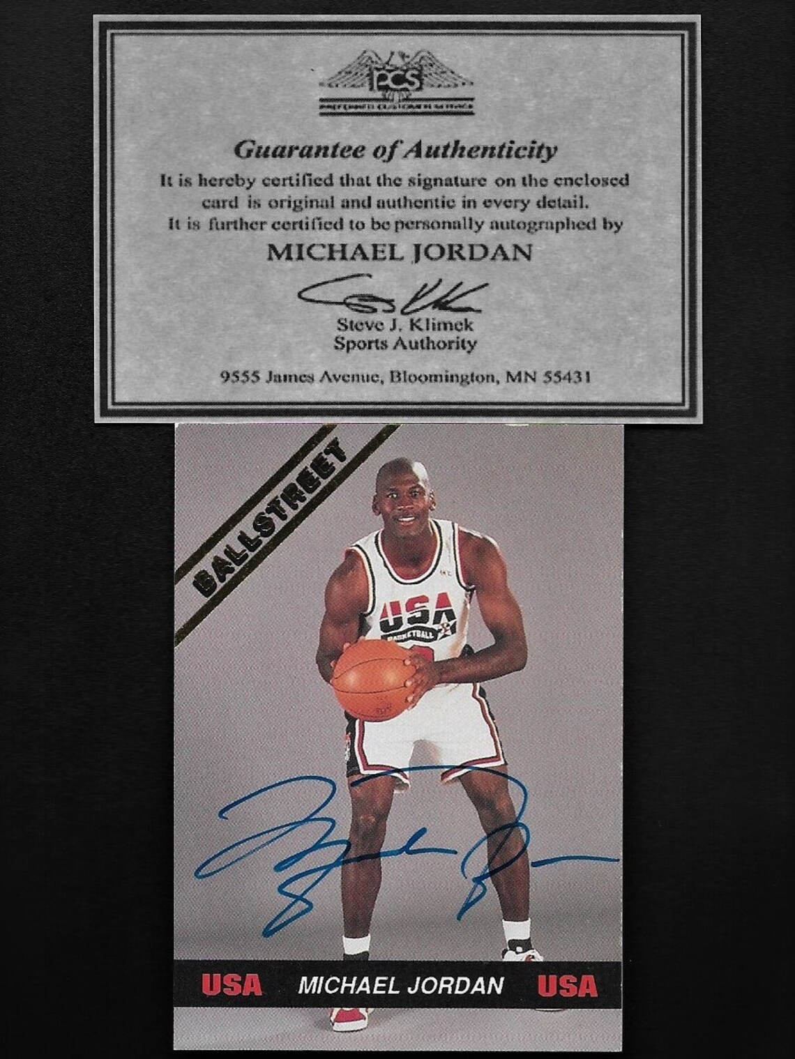 Michael Jordan autograph signed 1992 BALLSTREET card USA | Etsy