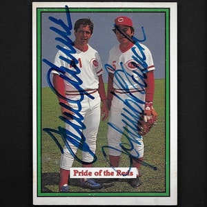 Tom Seaver & Johnny Bench dual autograph signed 1982 Donruss card #628 Reds