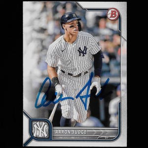 Aaron Judge autograph signed 2022 Topps card #2 Yankees