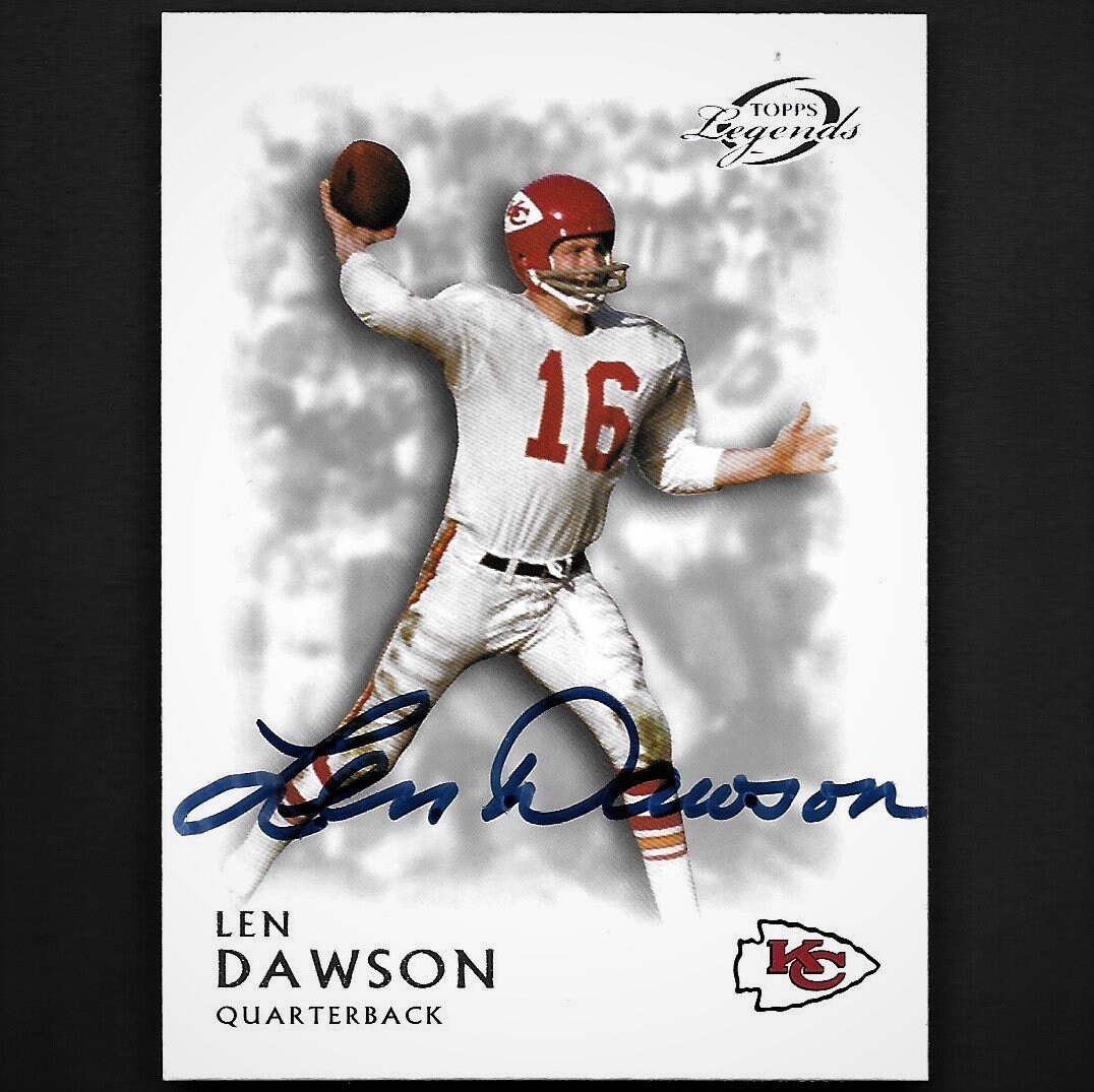Len dawson autographed deals football