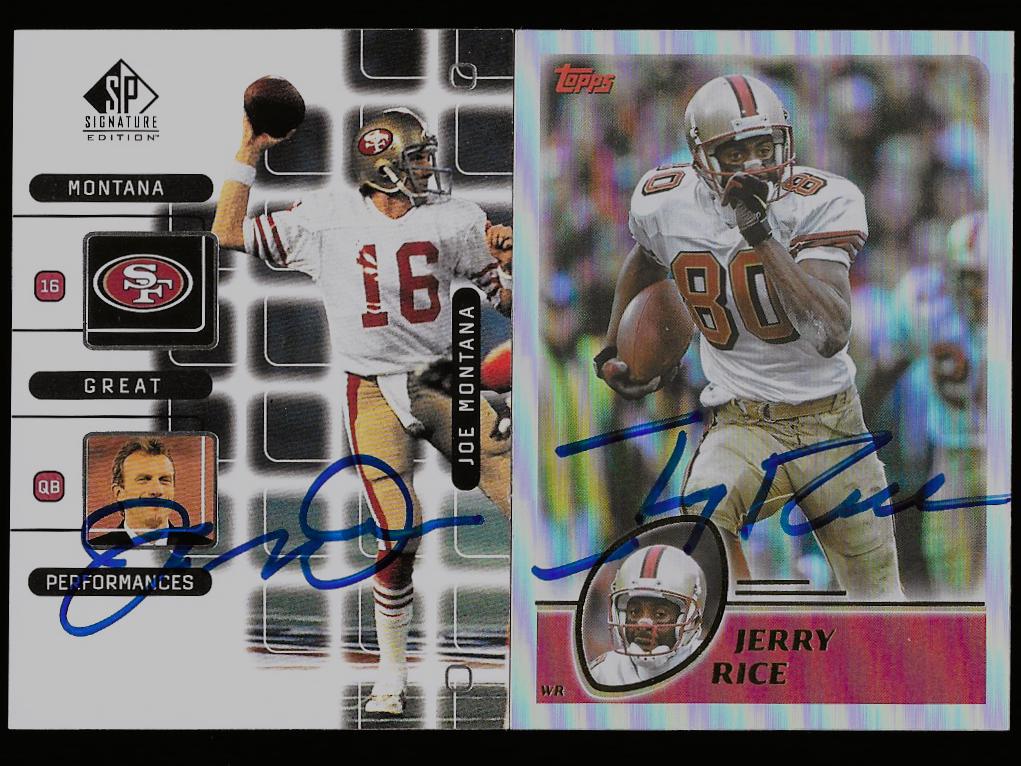 Jerry Rice and Joe Montana - Etsy