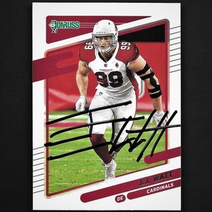 J.j.watt Autograph Signed 2021 Panini Card 164 Cardinals Etsy