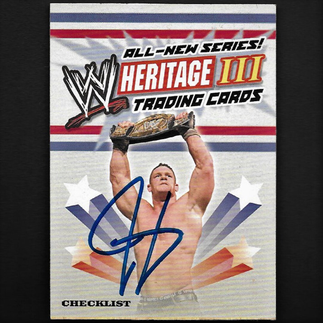 vaak Bedankt financiën John Cena Autograph Signed WWE Card 90 - Etsy