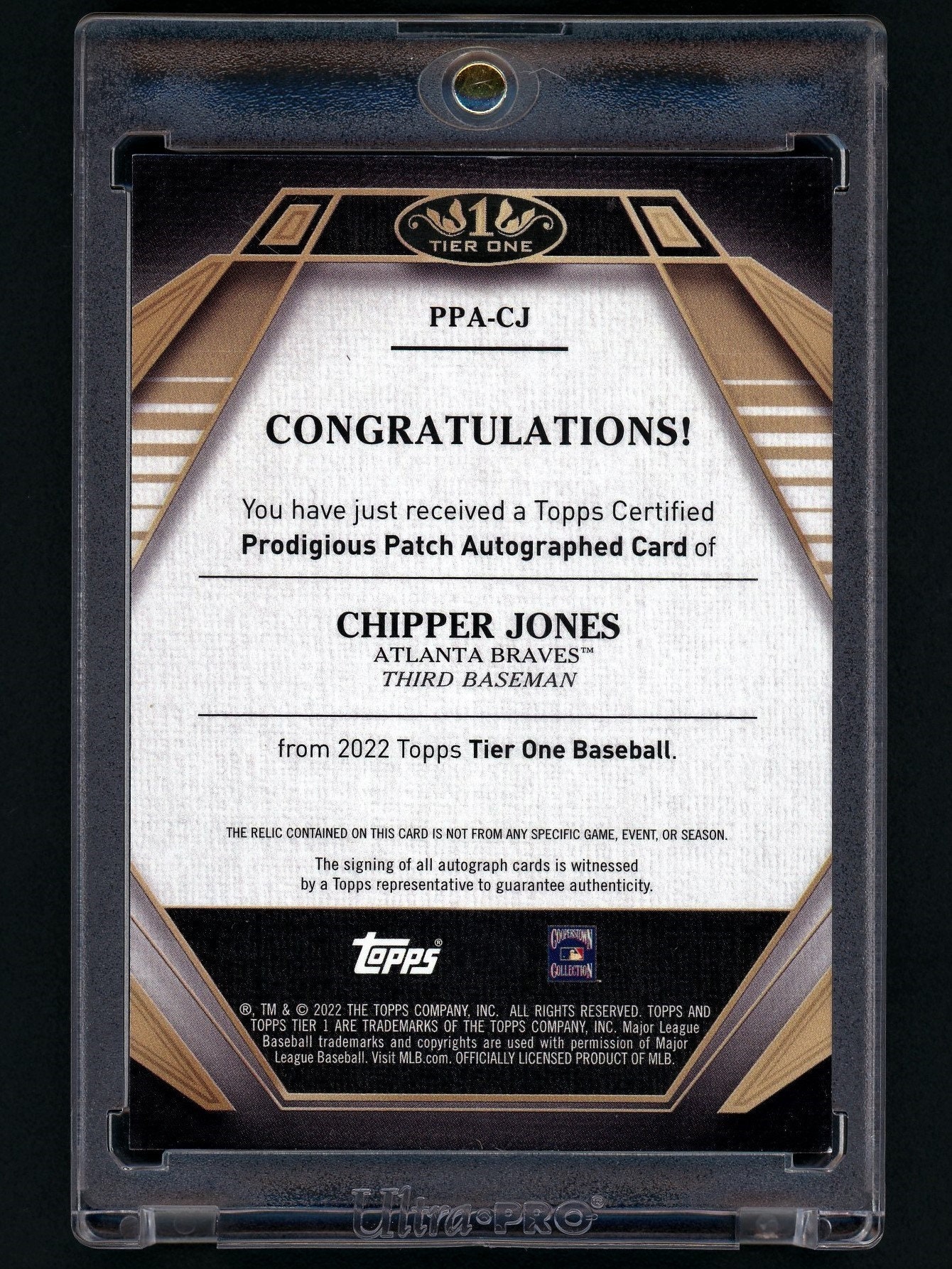Aaron Judge 2019 Topps Tier One Clear One Baseball Autograph Card 5/5