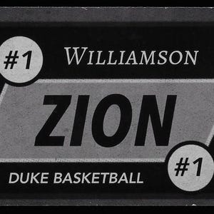 Tarjeta de novato firmada autógrafa por Zion Williamson n.° 1 Duke/Pelicans imagen 2
