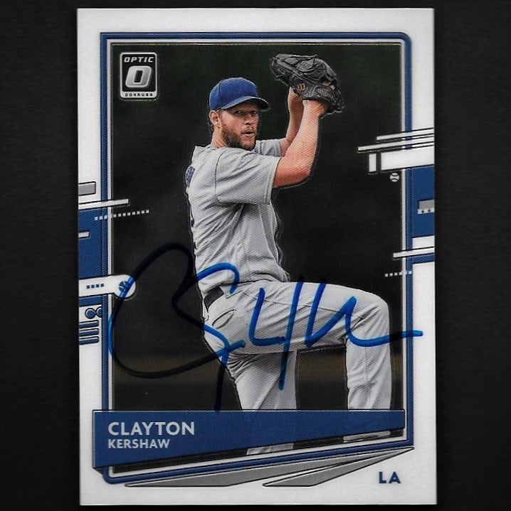 Clayton Kershaw autograph signed 2020 Panini card #135 Dodgers