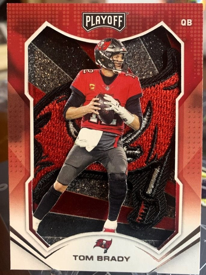 Tom Brady 4 Color Jumbo Jersey Logo Patch Card 1/1 Buccaneers Nice!