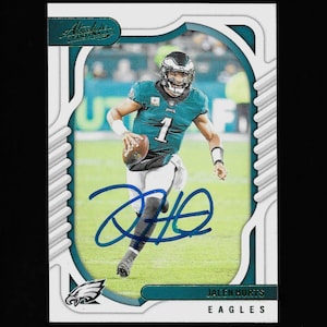 Jalen Hurts autograph signed Panini card #72 Eagles