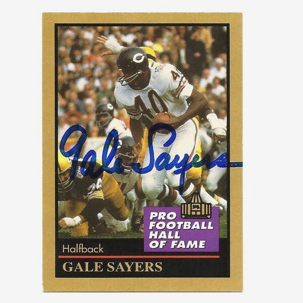 Gale Sayers autograph signed 1991 card #125 Bears Nice!