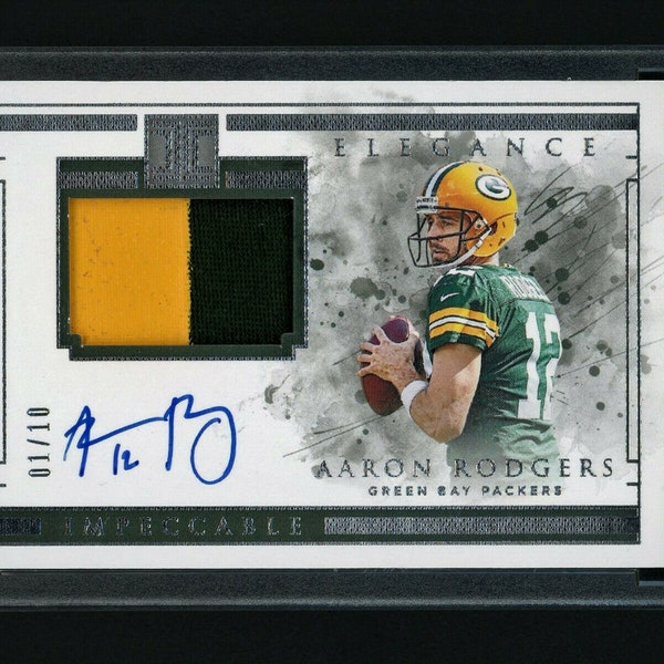 AARON RODGERS 2019 PLATES & PATCHES GOLD #D 57/99