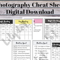 DSLR Cheat Sheet Cards + Couple Posing Cheat Sheet Cards Printable ...