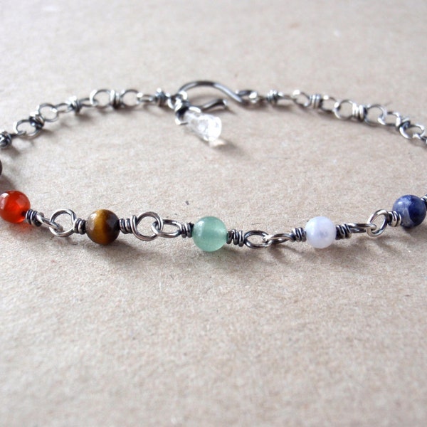 Heat Recycled Crystal Chain Bracelet