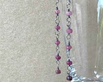 Pink Tourmaline Earrings, Handcrafted with Eco-Recycled 925 Sterling Silver, Ombre Gemstones, Party Style, Special Crystal Gift for Her