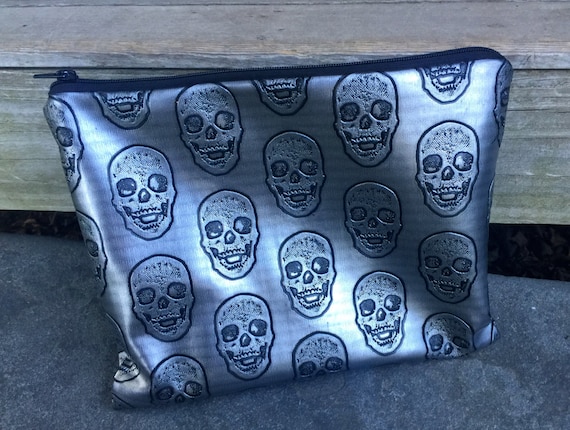 Items similar to Large Clutch/ Skulls/ Oversized Clutch/ Faux Leather ...