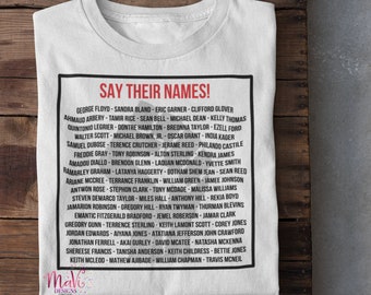 Say Their Names, I Can&#39;t Breathe, Black Lives Matter, Black Fist, BLM PNG/SVG