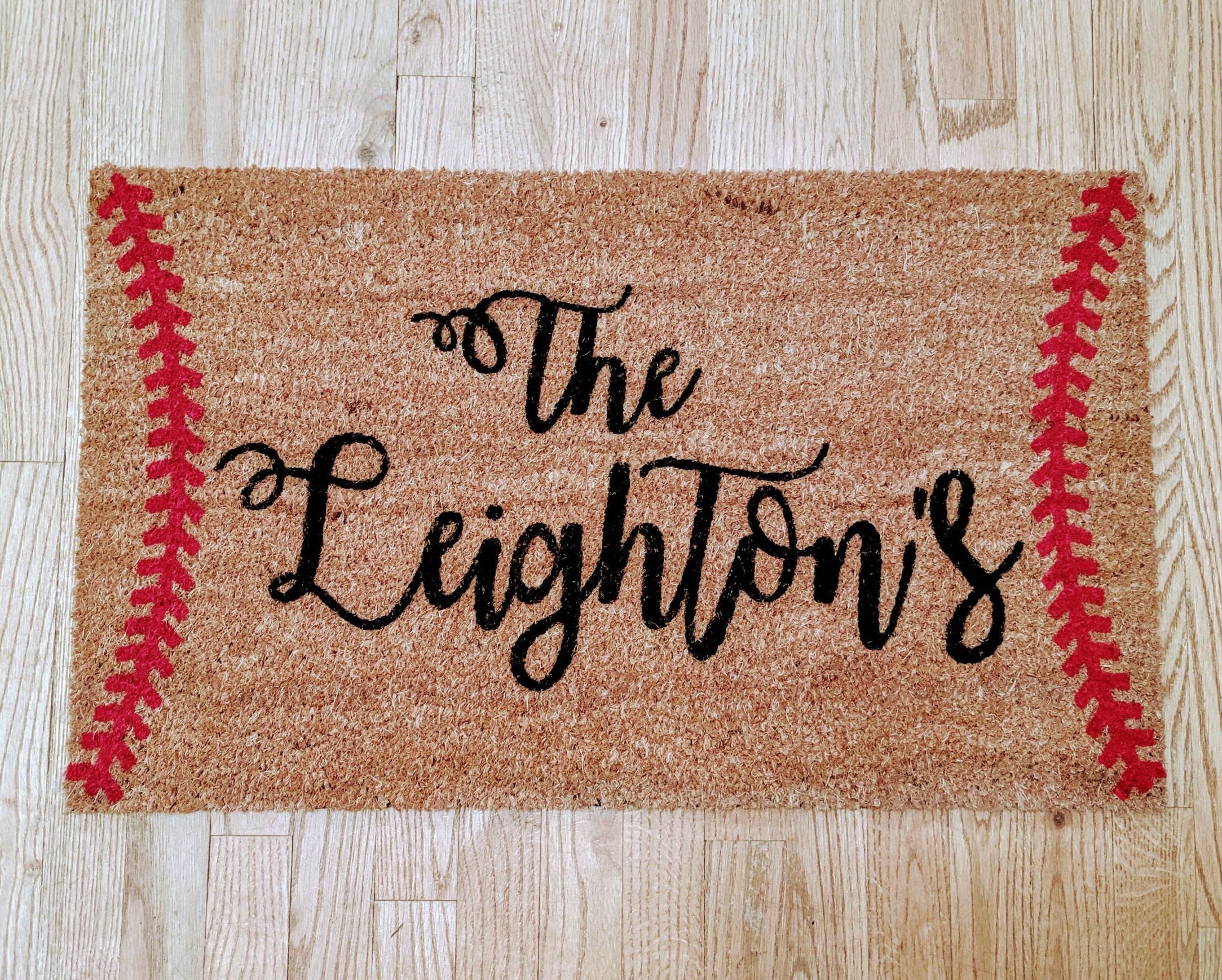 Personalized Baseball Door Mat Baseball Door Mat Door Mat Etsy