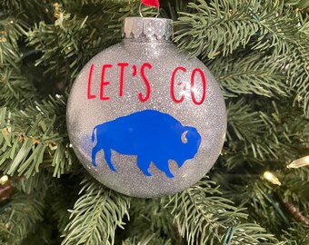 Buffalo Bills Christmas Ornament • Personalized NFL Ornament • Lets Go Buffalo • Bills Mafia Gift