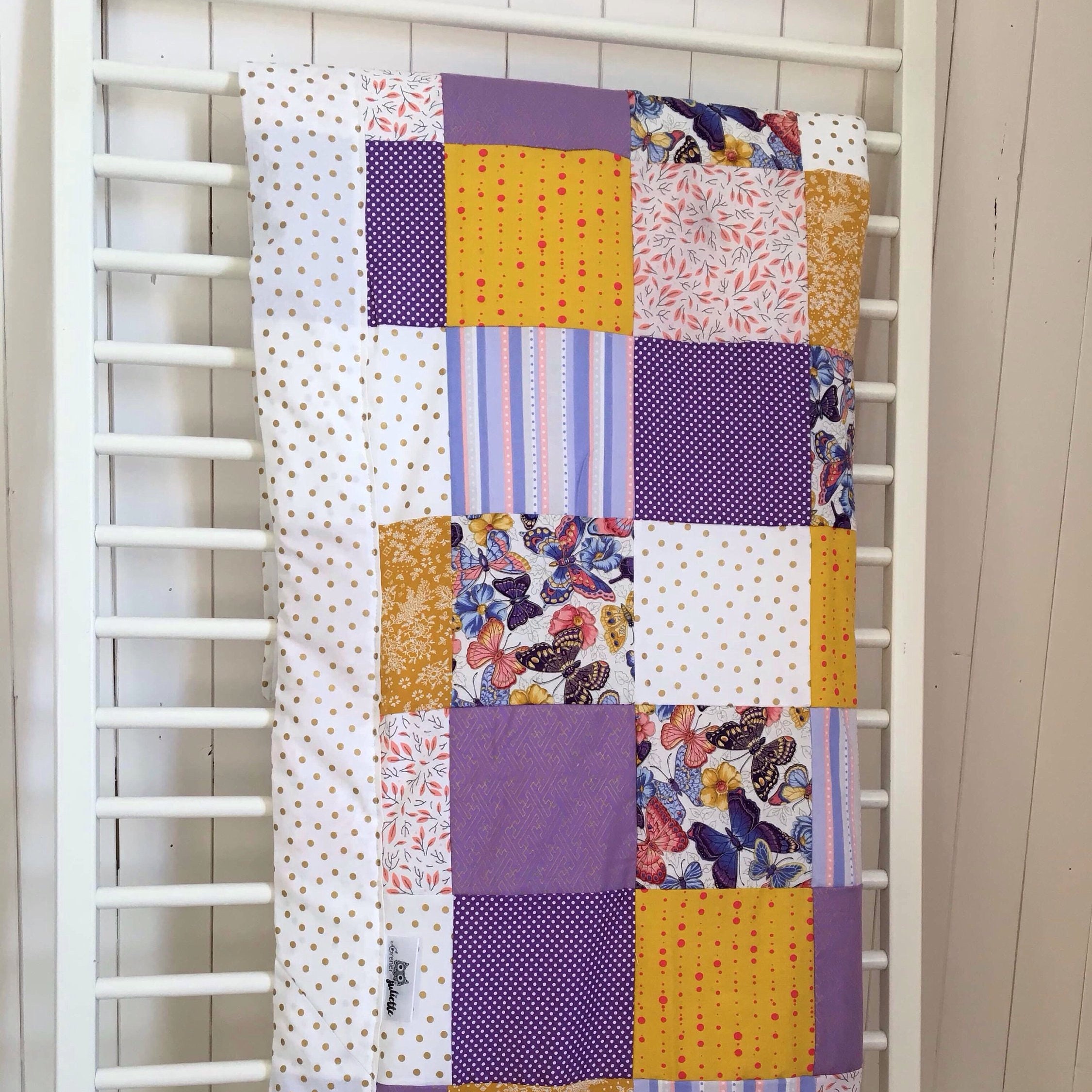 purple crib comforter