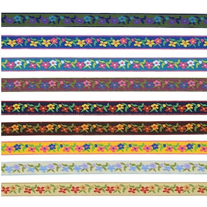 3/8&quot; (13mm)  Floral Jacquard Trim 3040 (1 yard)