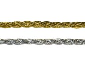 1 8 quot (3mm) Metallic Twisted Braided Cord 4080