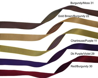 French 5/8 (16mm) Woven Edge Stripe Ribbon 1095A