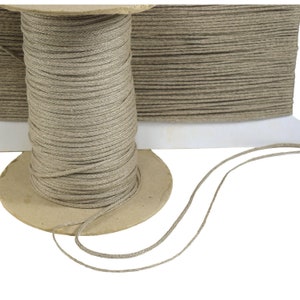 1/16 and 1/8 Braided Cotton Linen Drawcord 3322_3323