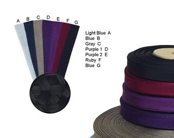 7/16" to 3/8" (Woven Edge Grosgrain Ribbon (see description)