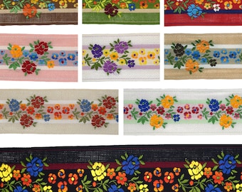 2" (50mm) Floral Jacquard Cinta 3258 (1 yarda)