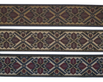 Vintage 2.5" Conso Floral Tapestry Jacquard Trim 3915A