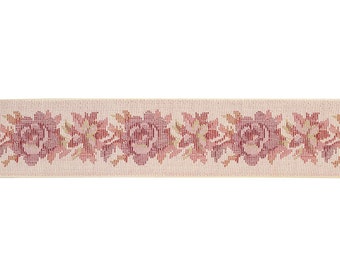 Vintage 2" Conso Floral Tapestry Jacquard Trim 3865