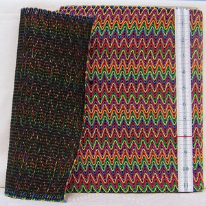 Raro Multicolor European Zigzag 11-7/8 Gimp Lame Fabric Trim 2 yardas, 10 imagen 2