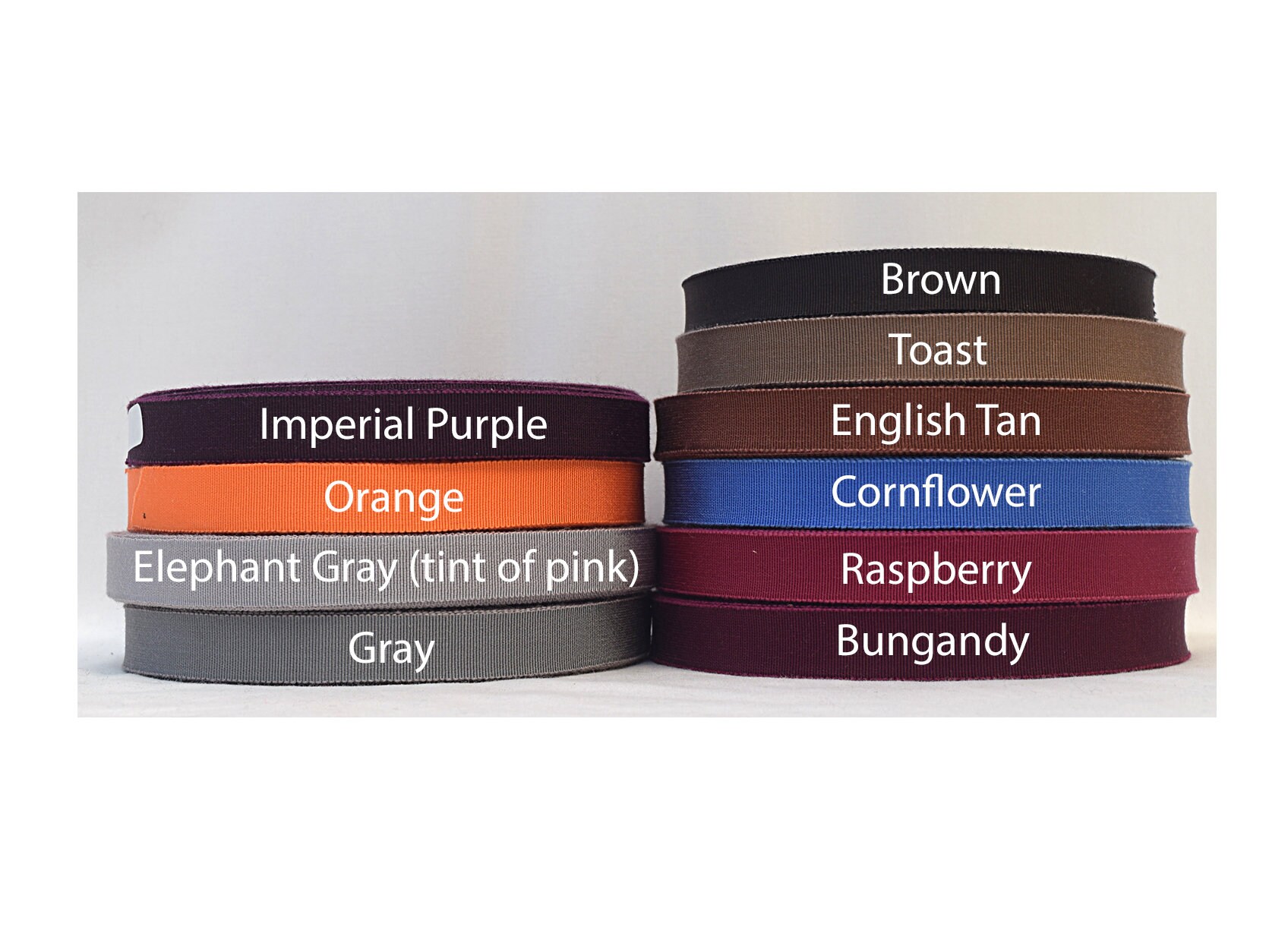 1-1//2 Brown Rayon Finished or Woven Edge Grosgrain Ribbon 38mm