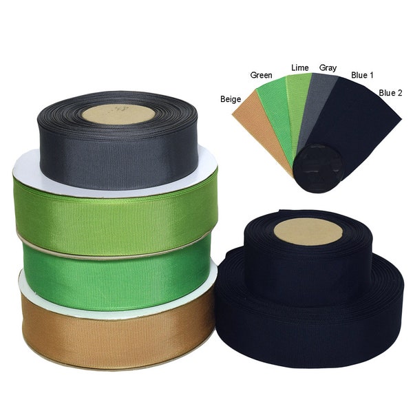 1.5" Cotton Rayon Woven Edge Grosgrain Ribbon (see description)