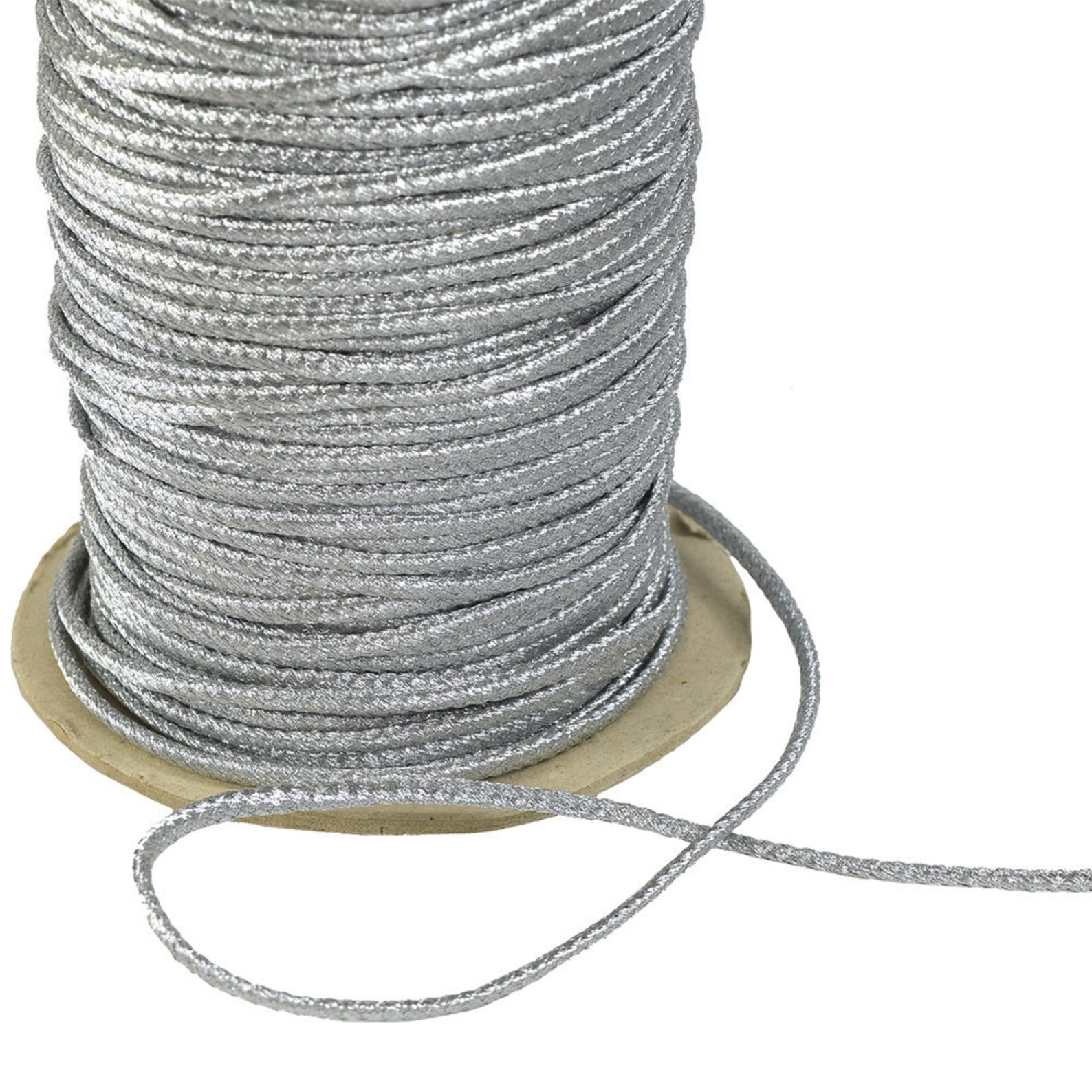 1/8 3mm Silver Flat Braid Cord 4006 Etsy UK