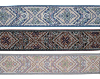 Vintage 2.5" Conso Floral Tapestry Jacquard Trim 3863