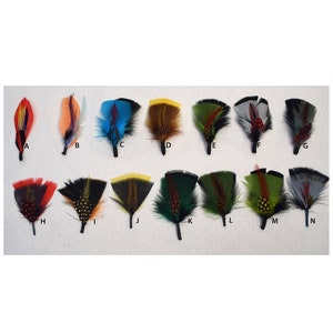 Pick of 3&quot; Long Variegated Feather Trim for Hats and Fedora