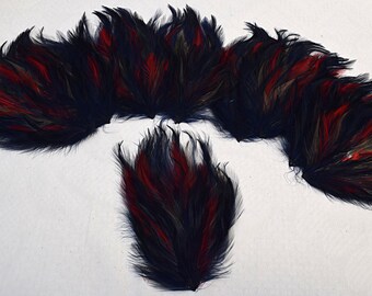 Vintage - Importina 100 % Wool Hat Feather Red Black Nos New Tags Rare‎ Gypsy Vintage - Importina 100 % Wool Hat Feather Red Black Nos New  main image 2