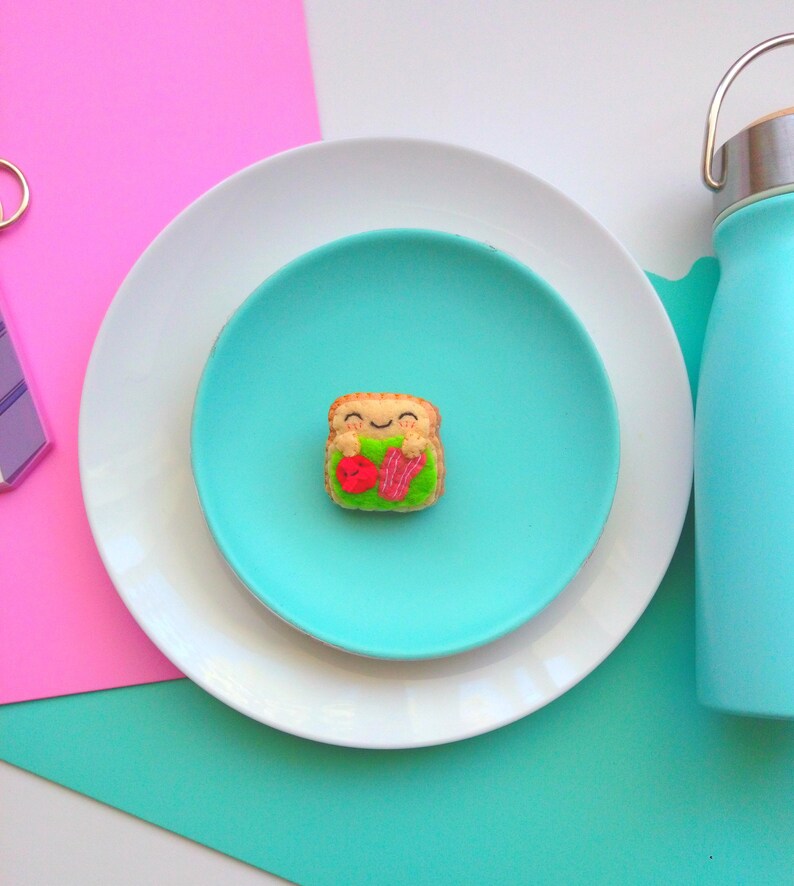 Toast Brooch Pattern BLT Toast Pattern Breakfast Food Felt Etsy