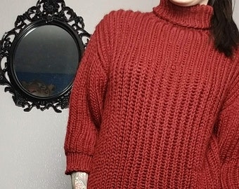 Knitting Pattern // Seafarers Turtleneck Ribbed Sweater