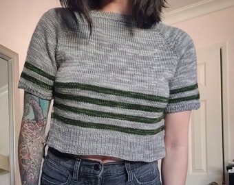 Knitting Pattern // Twice the Stripes Top