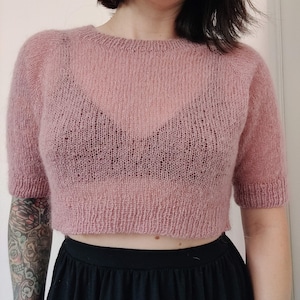 Knitting Pattern // Dare to Mohair Top image 1