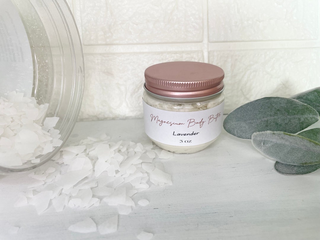 Magnesium Body Butter Shea Butter Magnesium Cream Butter Body 3oz. Jar Magnesium Lotion Etsy