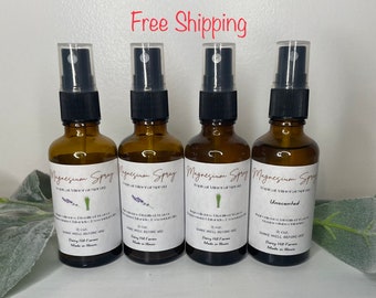 Magnesium Spray ~ with or without Essential Oils, Magnesium Chloride Oil ~Topical Mineral Spray